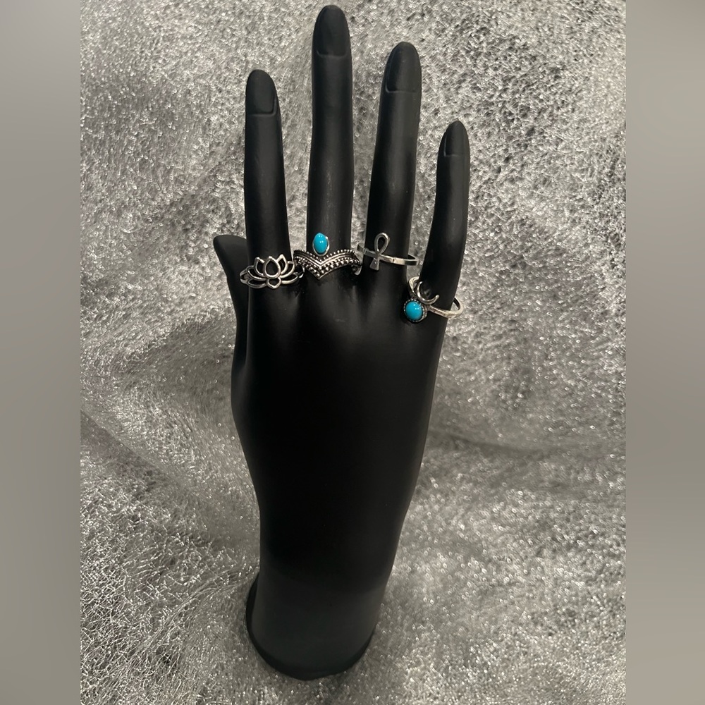 NEW: Choose Your 5 Pcs Elegant Vintage Stackable Style Finger Jewelry Decor